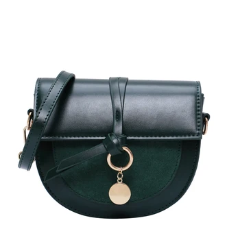 

Solid Color PU Leather Saddle Bags For Women 2019 Female Small Crossbody Shoulder Messenger Bag Lady Travel Handbags and Purses