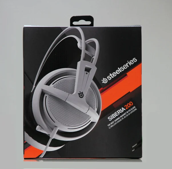 with box-wt SteelSeries Siberia 200 игровая Проводная гарнитура 3,5 мм разъем прочные оригинальные наушники с микрофоном Semen Tritici Aestivi для ПК - Цвет: with box-wt