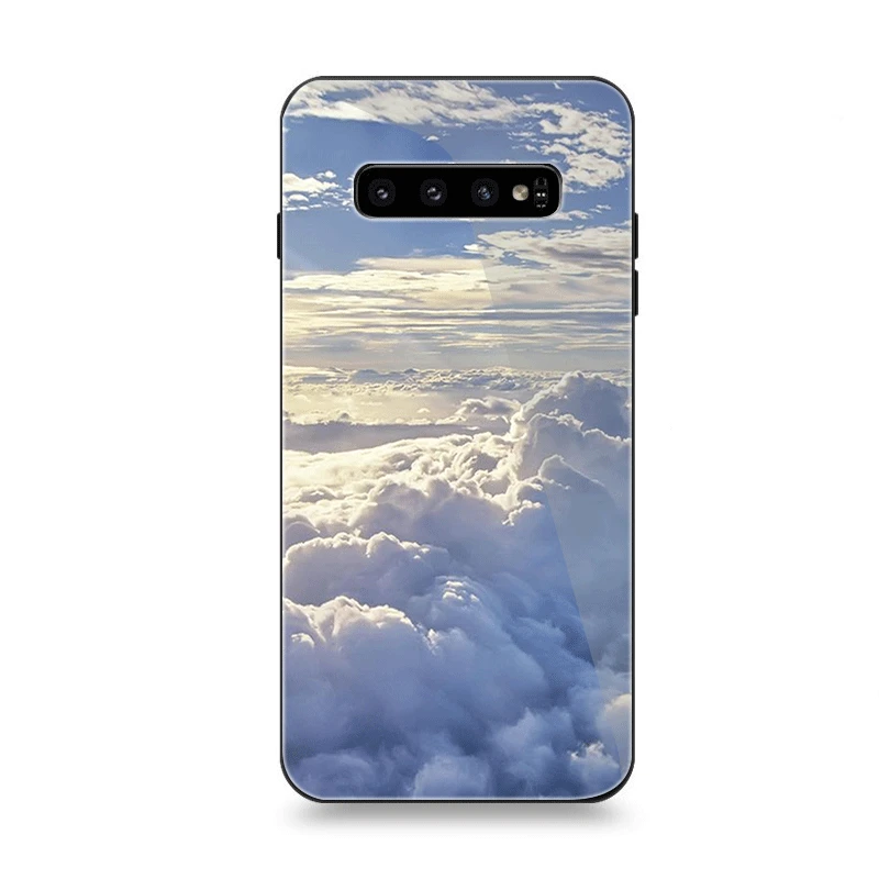 Мобильный чехол для телефона Стекло для samsung A10 A20 A30 A40 A50 A60 A70 S7 край S8 Plus Note 8 9 S10 крышка звездного неба