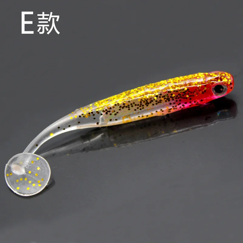 3D радужные рыбки рукава Мягкая наживка для рыбы приманка ruan yu 9cm5g/7cm2g Встроенная алюминиевая фольга приманка для пресной воды приманка