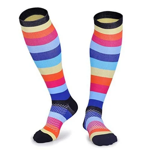 Funny Socks Women Men Sports Compression Stocking Christmas Leg Pressure Running Soccer Cycling Basketball Compress Socks - Color: as show