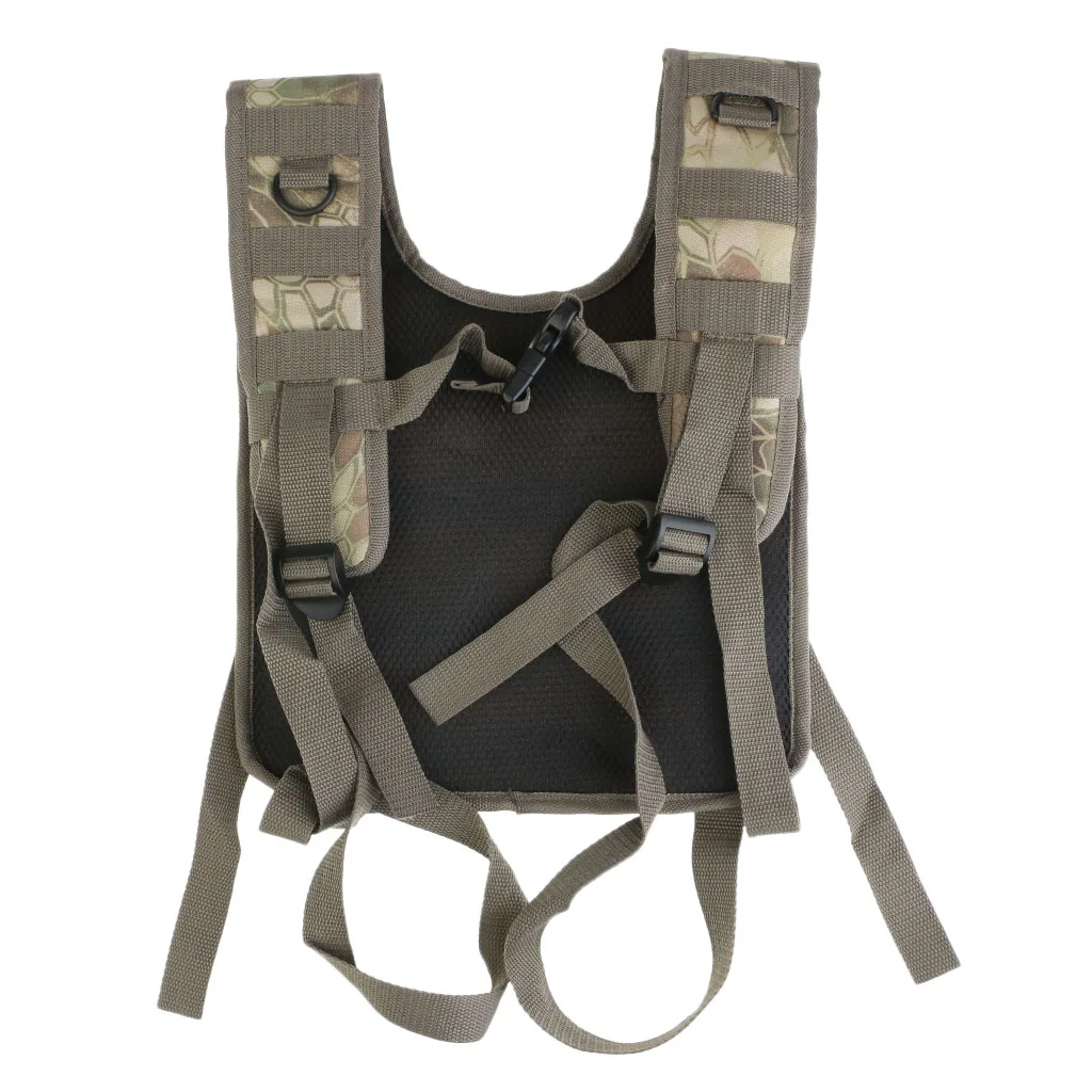 Modular Oxford H-Harness Molle Vest Suspenders for Battle Belt CP 5 Colors Tactical Vest for Camping 