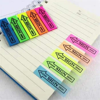 

100pcs Fluorescence Color Self Adhesive Memo Pad Sticky Notes Bookmark Point It Marker Memo Sticker Paper Office School Supplies