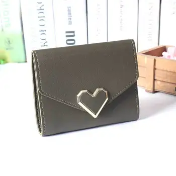 

New style short women's wallet cute lady love pattern 3 fold wallet card bag coin purse wallet womens wallets and purses