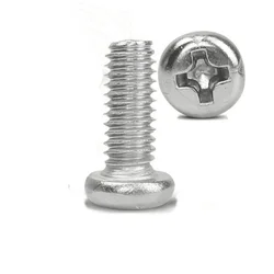 10/50 M2 M2.5 M3 M3.5 M4 M5 M6 M8 A2 304 Stainless steel Cross Round Phillips Pan Head Screw Bolt Dia 2 3 4 5 8mm Length 3-100mm