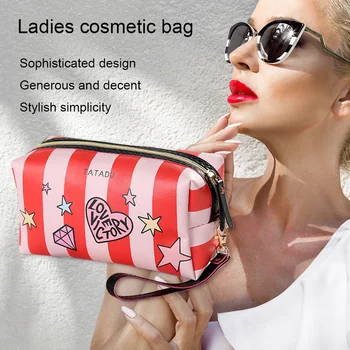 

Durable Cosmetic Bags Multi-function Fashion Print Makeup Storage Bag Women Travel Portable Cosmetic Wash Organizer