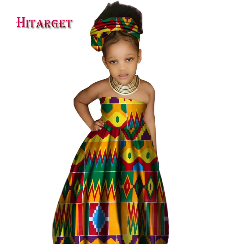 Милая детская одежда в африканском стиле традиционная одежда для девочек из воскового хлопка с принтом Детские платья с принтом в африканском стиле WYT62 - Цвет: 7