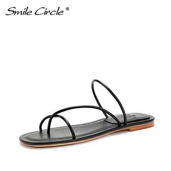 

Smile Circle/Women Summer Sandals 2020 Slippers Slip On Open Toe Sandals Casual Outdoor Slippers Slides Holiday Sandals