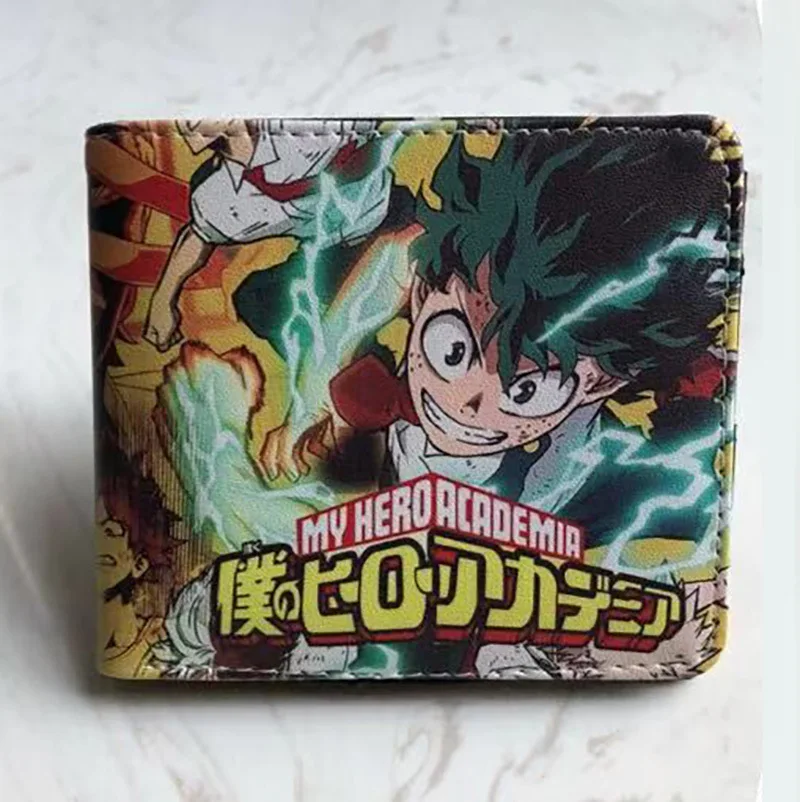 Anime My Hero Academia Izuku Midoriya Character wallet card holder Zipper coin pocket Women Coin Purse Cartoon Short Wallet | Багаж и