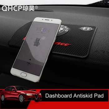 

QHCP Non-slip Phone Mat Anti Slip GPS Mobile Phone Holder Dashboard Phone Anti-slip Anti-skid Pads For Alfa Romeo Giulia Stelvio