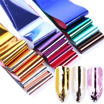 

Transfer Foil Set for Nails Metal Holographic Flowers Design Starry Sky Paper Nail Art Sticker Slider Adhesive Decals LA996-5