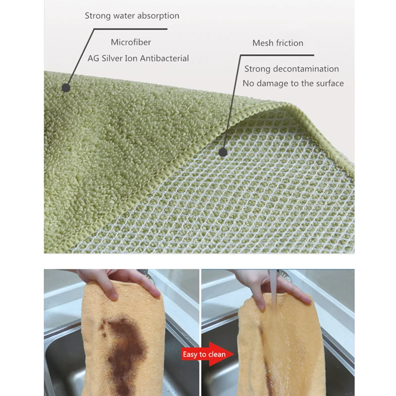 1/3 шт кухонное полотенце(микрофибра) сетка для стирки полотенце для кухни Бытовая ткань легко чистится скатерти с пузырьковой сеткой