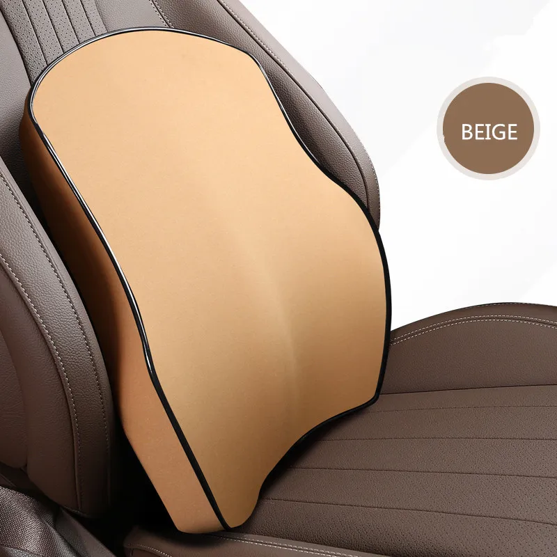 BEIGE Подушка на сиденье из пены с эффектом памяти, Ортопедическая подушка для автомобиля, офисного стула, подушка для задней кости, подушка для облегчения боли в пояснице - Цвет: BEIGE