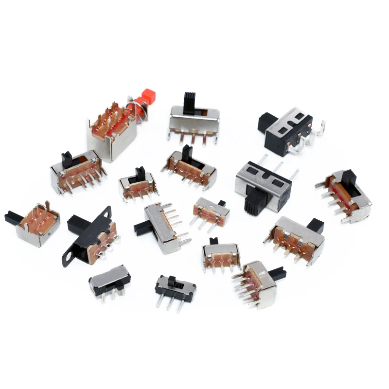 20PCS Slide Switch Micro-power Toggle Single and Double-row Direct-inserted Horizontal Sliding Second Gear Third | Обустройство дома