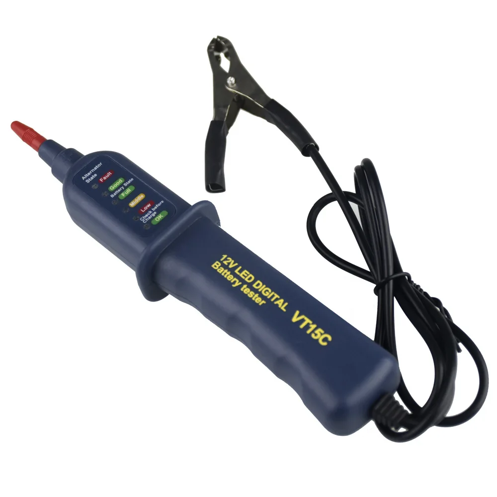 Tester Per Batteria Per Auto 12V Smart Digital Auto Alternatore Analyzer Strumento Diagnostico Multifunzionale Voltmetro Con 6 Luci A Led