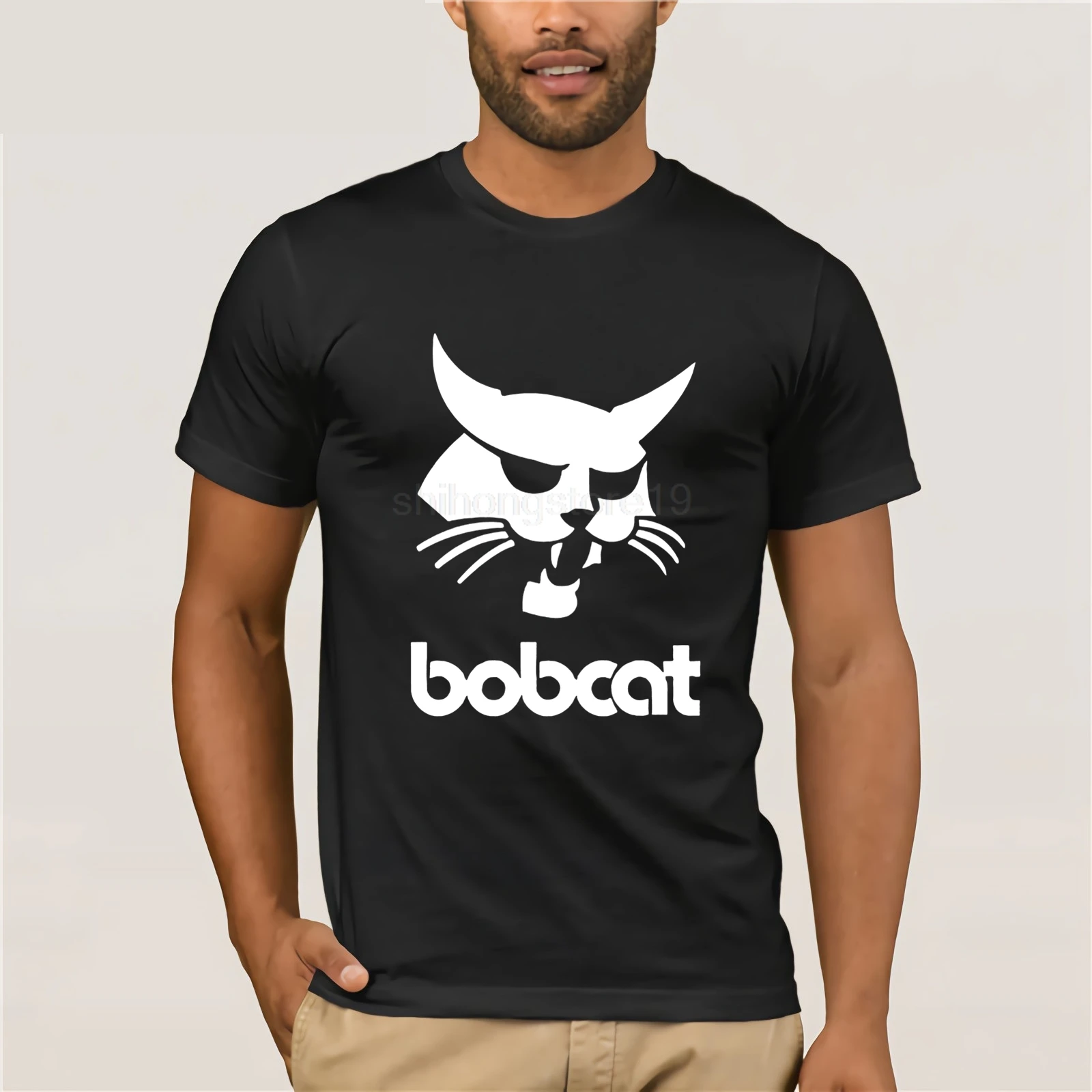 Bobcat тяжелое оборудование логотип мужская футболка S M L XL 2XL 3XL