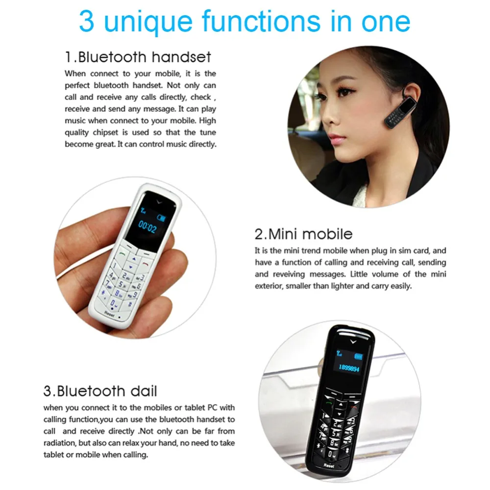 Bluetooth гарнитура для мобильного телефона, мини креативная Студенческая Смарт MP3 с зарядным кабелем