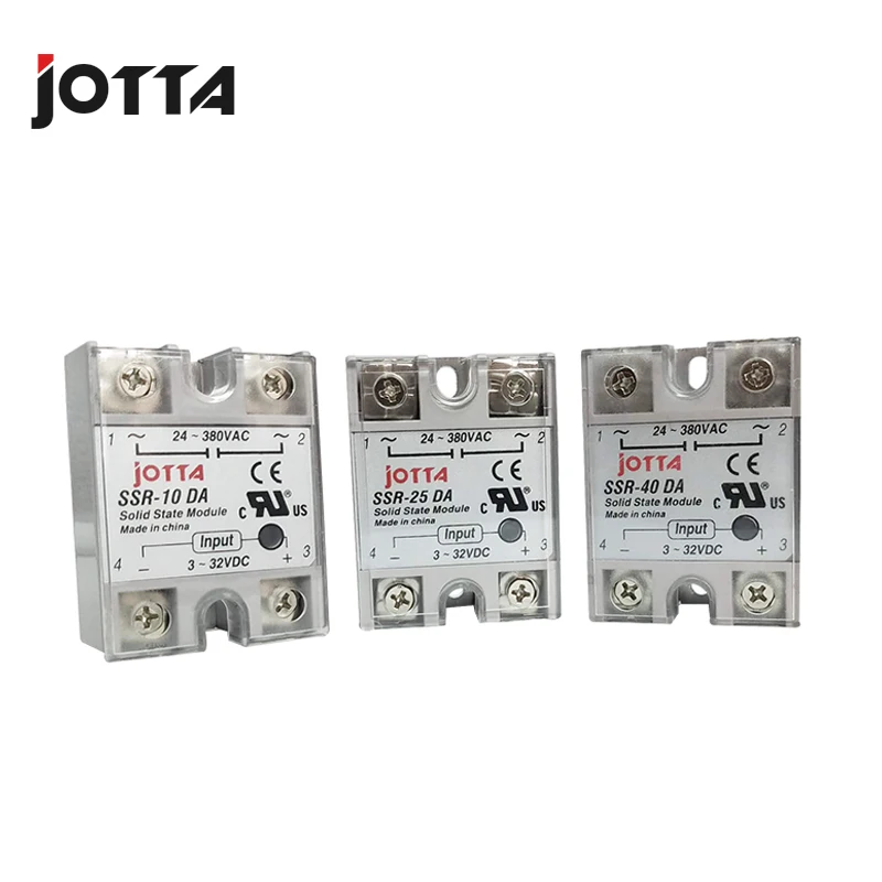SSR-10DA/25DA/40DA DC управление AC SSR белый корпус Однофазное твердотельное реле