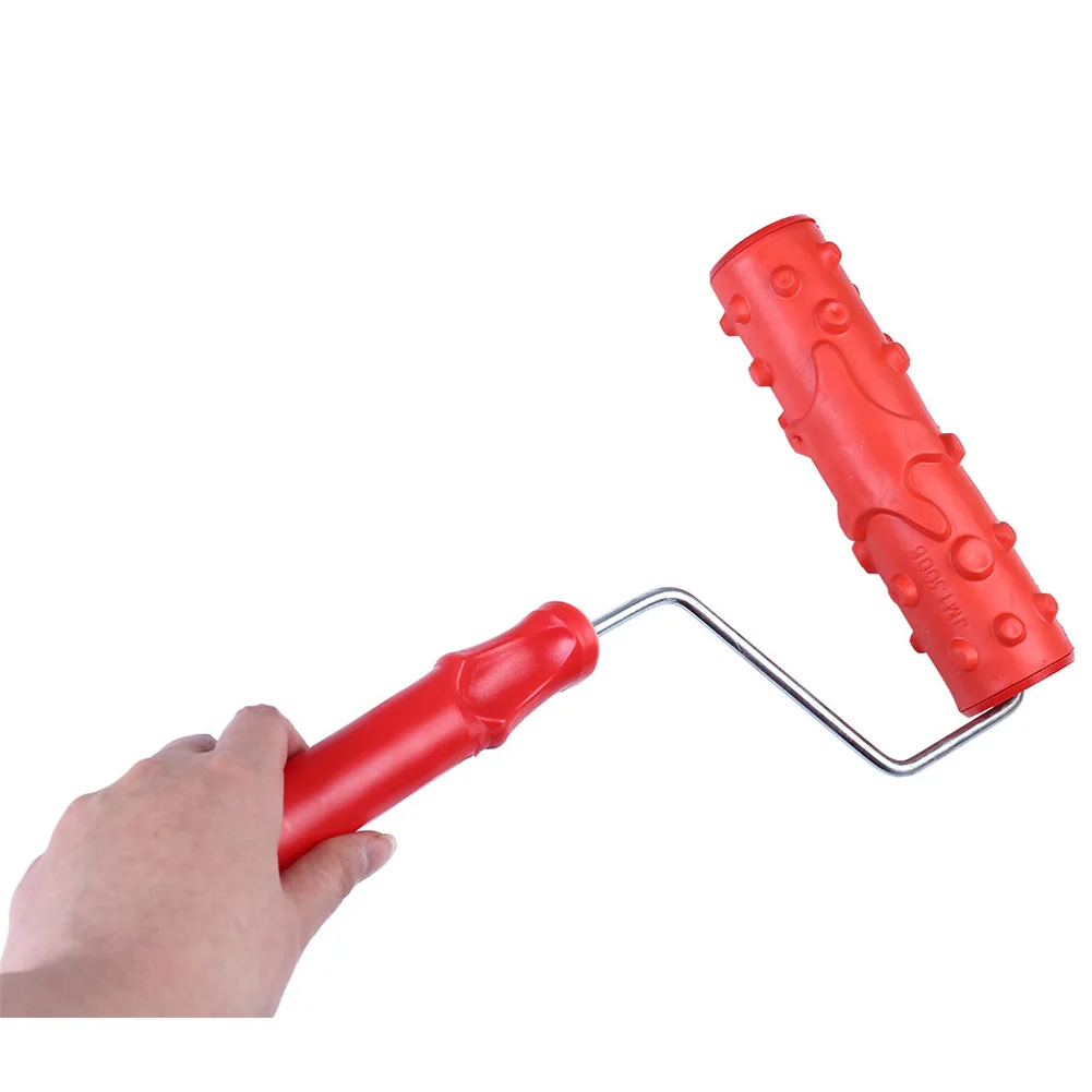 7 Inch Home Durable Professional With Handle Bird Waterdrop Flower Pattern Decoration DIY Accessories Paint Roller Brush Wall