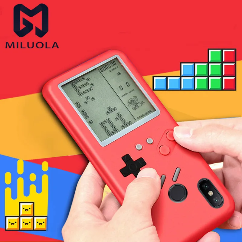 

Caseboy Teris Gameboy Phone Case for Xiaomi 6 6A 8 Game boy Cover For Iphone 6 7 8 Plus X Xs Max Xr Capa