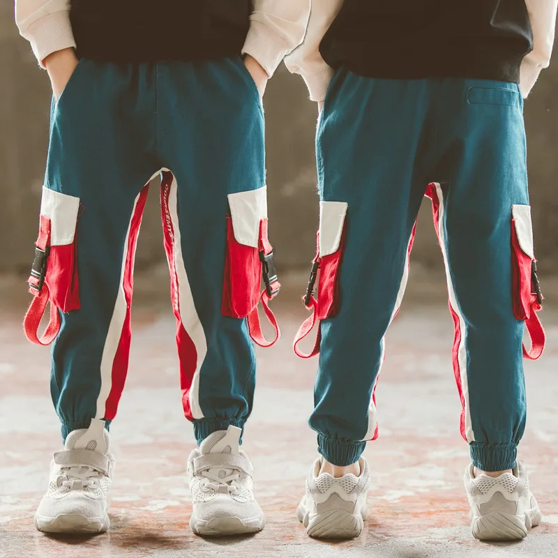 

BOY'S Autumn Clothing Bib Overall Children Casual Pants 2019 New Style Spring And Autumn Trousers Big Boy