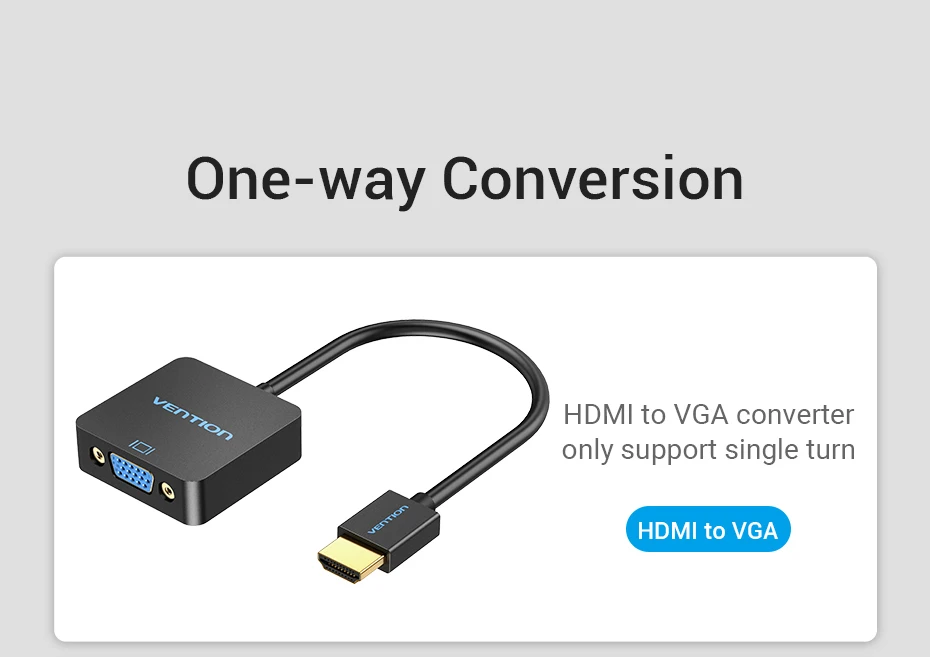 Vention HDMI к VGA PS4 адаптер HDMI Мужской к VGA Женский конвертер цифровой аналоговые аудио и видео преобразования для Xbox tv