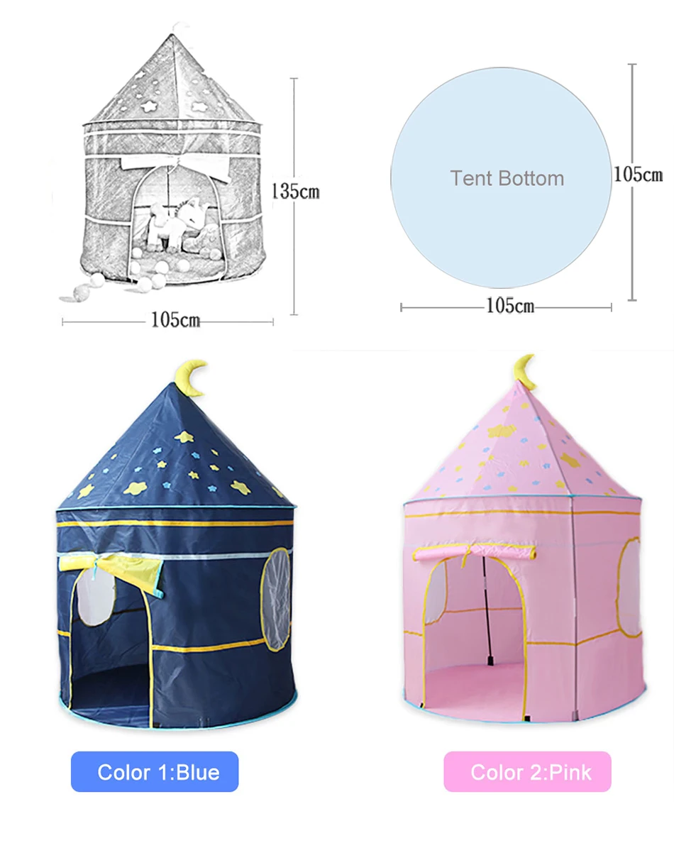 Детская палатка, детская палатка, крытый, уличный, игровой домик, портативный Замок принцессы, Детская игровая палатка для детей, подарок на день рождения, Рождество