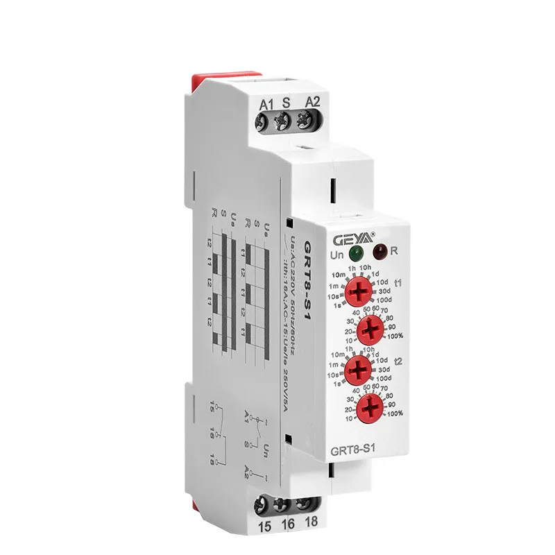 Асимметричное реле циклера 220V 16A AC/DC12V-240V электронное реле повторения GRT8-S GEYA