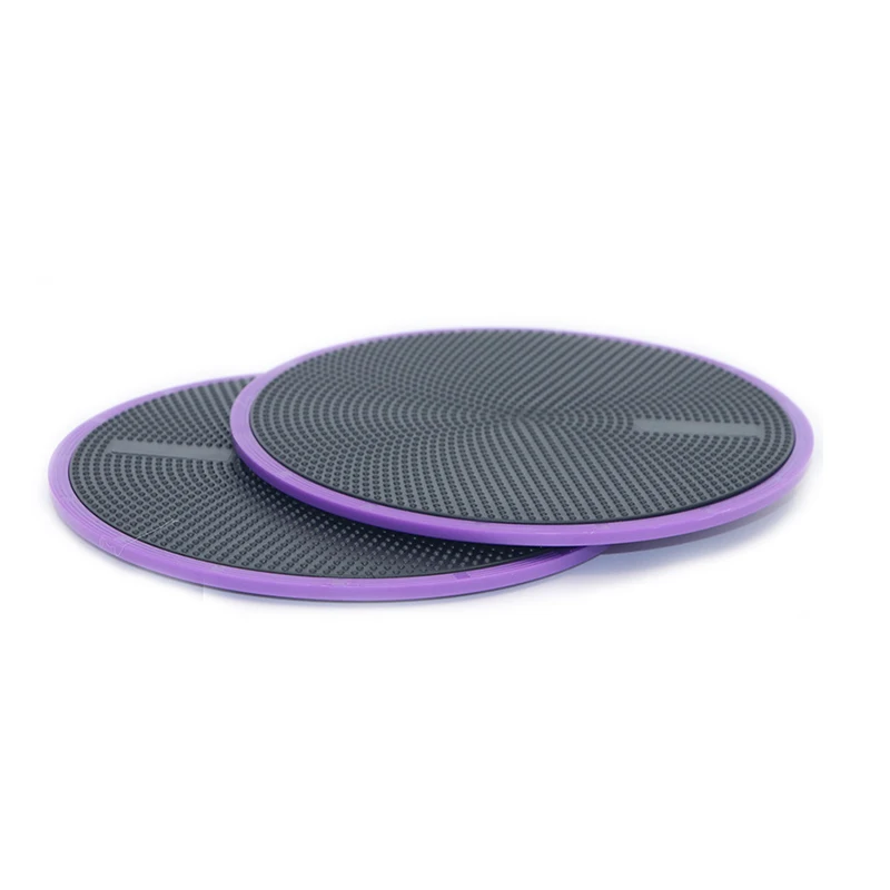 2 шт. скользящие диски слайдер фитнес-диск Упражнение скользящая пластина для йоги Тренажерный зал брюшное ядро тренировочное оборудование - Цвет: Massage Purple