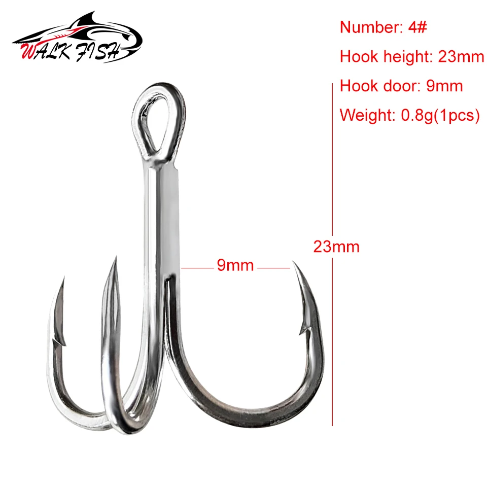 10pcs Short Shank Fishing Treble Hooks Red Nickle VIB Lure high carbon  steel 4X Strong Sharp 6# 8# 10# 12# For Hard Crank Bait - AliExpress