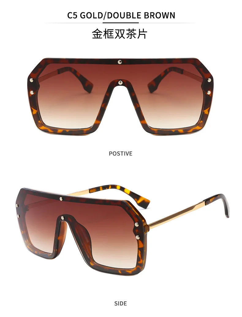 New F Letter Sunglasses Women Vintage Oversized Gradient Sun Glasses Shades Female Luxury Designer UV400 Sunglass
