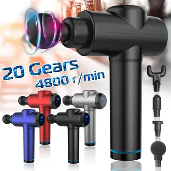 

4800R/Min Massage Gun Muscle Relax Body Relaxation 20 Gears Electric Massager with Portable Bag for Fitness