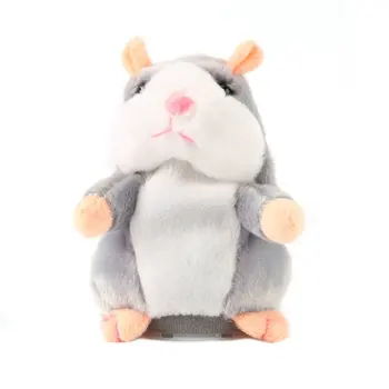 

16/18cm Walking Talking Speaking Hamster Plush Toy Baby Nodding Music Walking Sound Record Hamster Stuffed Kids Educational Toy