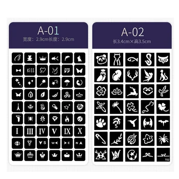 

5pcs/lot Microblading Supplies Tattoo Stencils for Women Kids Drawing Template Henna Tattoo Stencil Sticker Makeup Tools