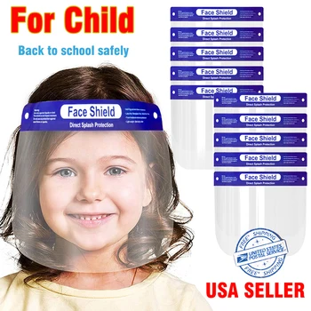 

For Kid Back To School Transparent Protective Full Face Sheilds Anti Saliva Splash-proof Protect Eye Face Cover Protective Visor