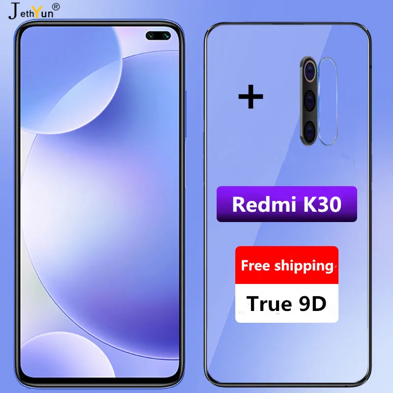 2 в 1 закаленное стекло для Xiaomi Redmi K30 5G Защитное камеры Global Xiomi Защитная пленка