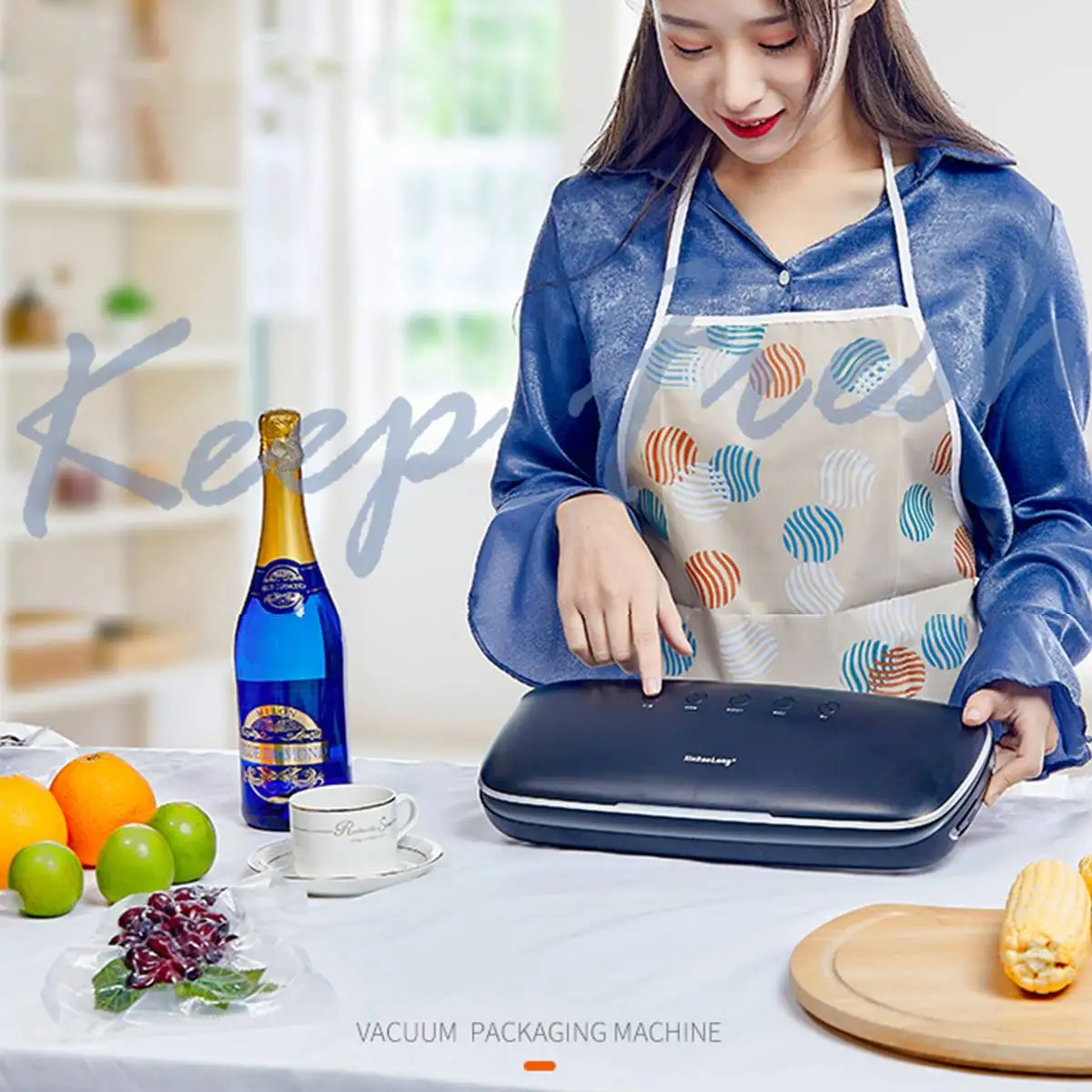 100-240 в кухонный вакуумный упаковщик пищевых продуктов с 10 шт пакеты для уплотнения пищевых продуктов Автоматическая электрическая пищевая