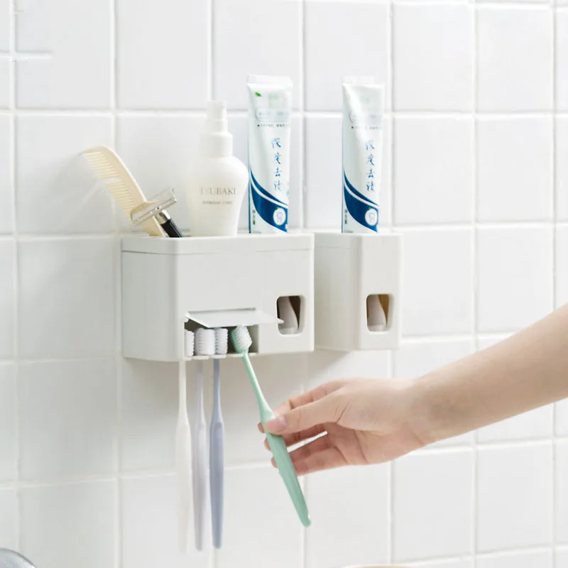 1pcs Hands Free Automatic Squeezer Toothpaste Dispenser Squeeze Out