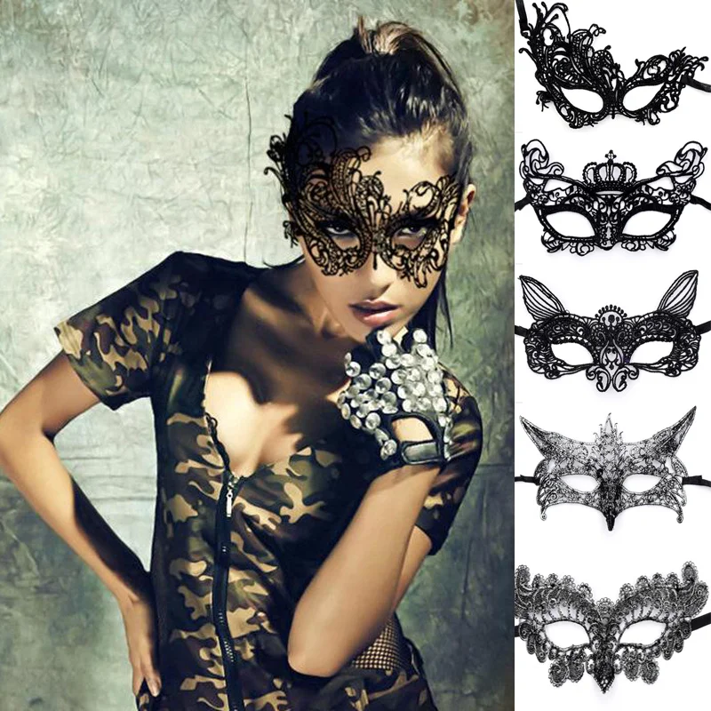 Ladies Sexy Lace Eye Mask Carnival Halloween Prom Bar Half-face Party Masked Ball Black Adult Holiday Supplies | Дом и сад
