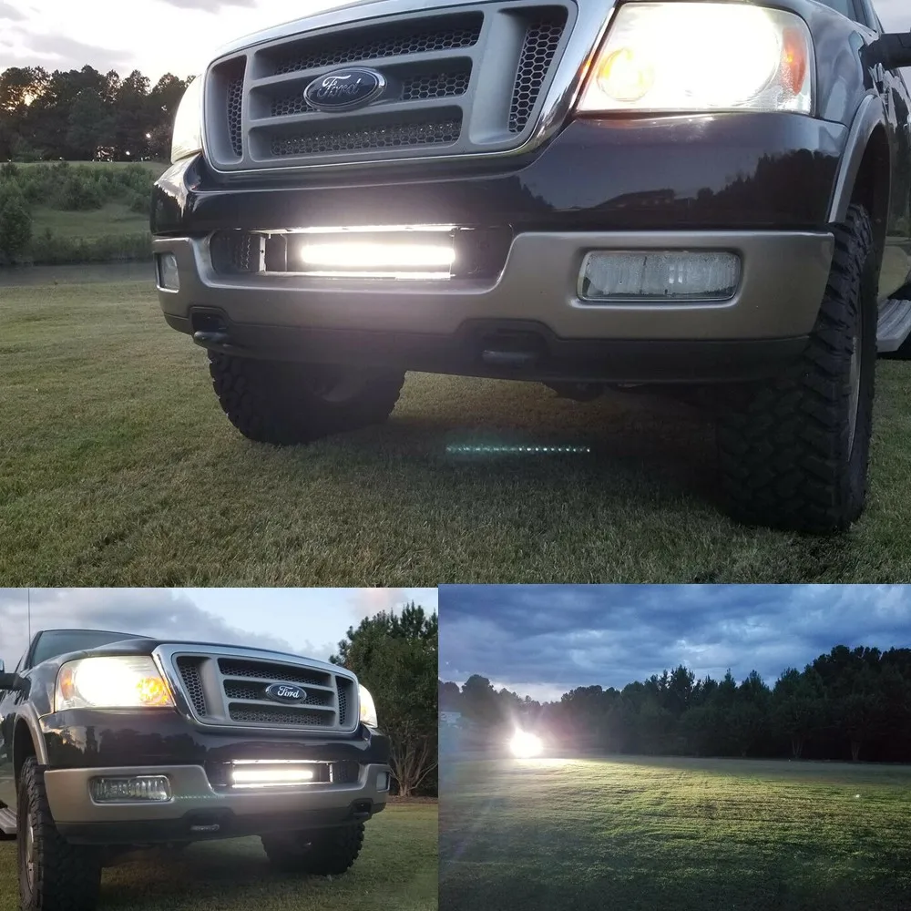 숨겨진 범퍼 장착 브래킷이 있는 LED 라이트 바 키트, 포드 F150 2006 2007 2008 F-150, 20 인치, 120W