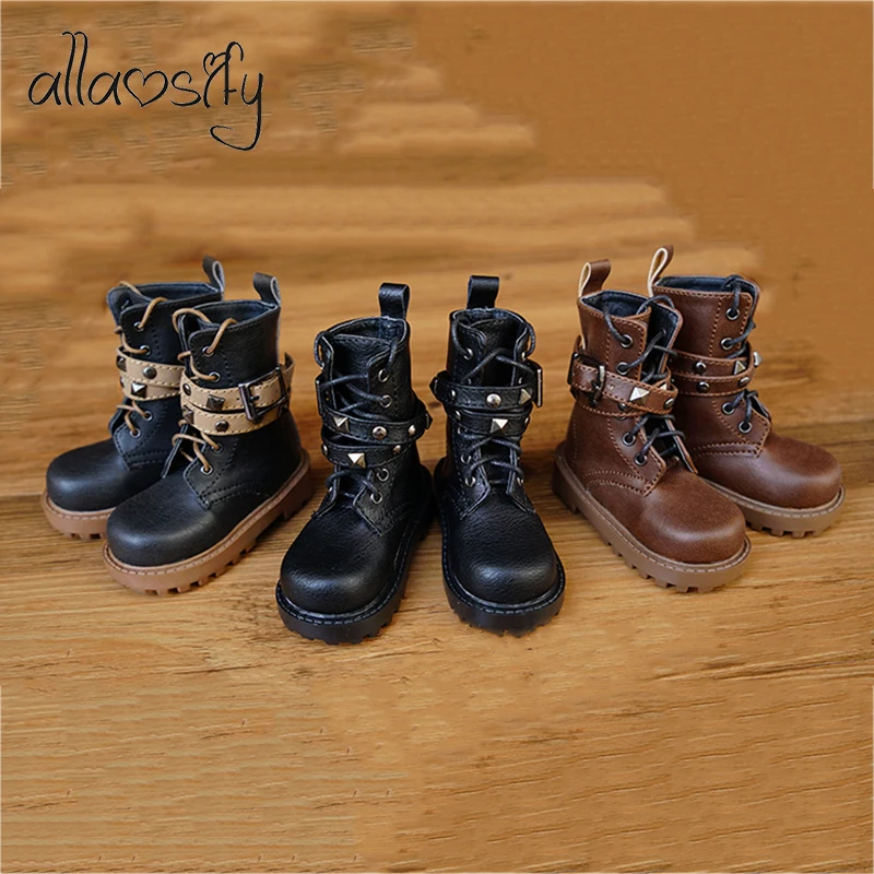 Allaosify BJD обувь 1/3 1/4 кожаная черные коричневые кукольные ботинки Бесплатная