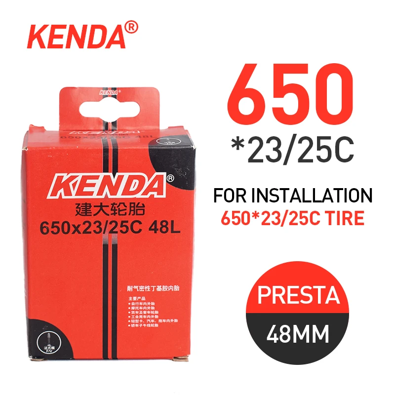 Велосипедная внутренняя трубка KENDA 650 * 23C FV 48L сверхлегкая Высококачественная