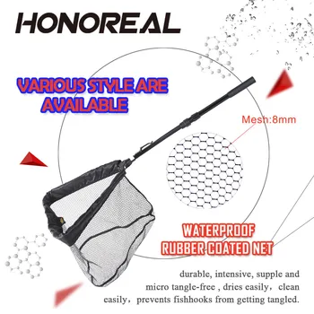 

Hot New Fly Fishing Landing Net Aluminum 2 Section Telescopic Hand Fish Net Extending Pole Handle Fishing Tackle Equipment