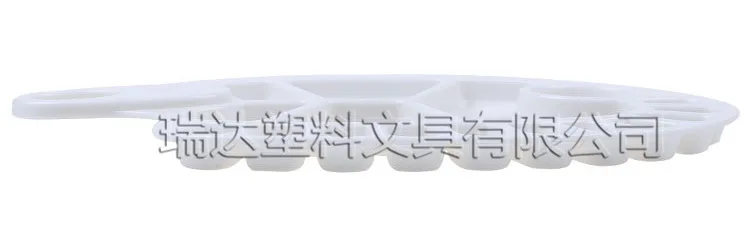 Ellipse Palette Multi-part Plastic Color Palette Watercolor Thick Palette Fish-shaped Gouache Painting Palette