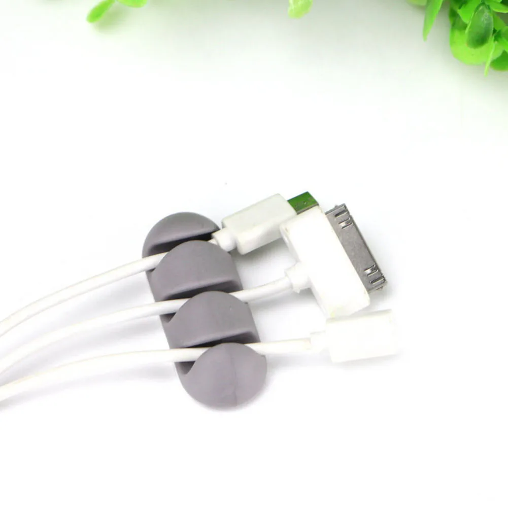 3 отверстия самоклеющийся зажим для кабеля настольный USB шнур провода крепления