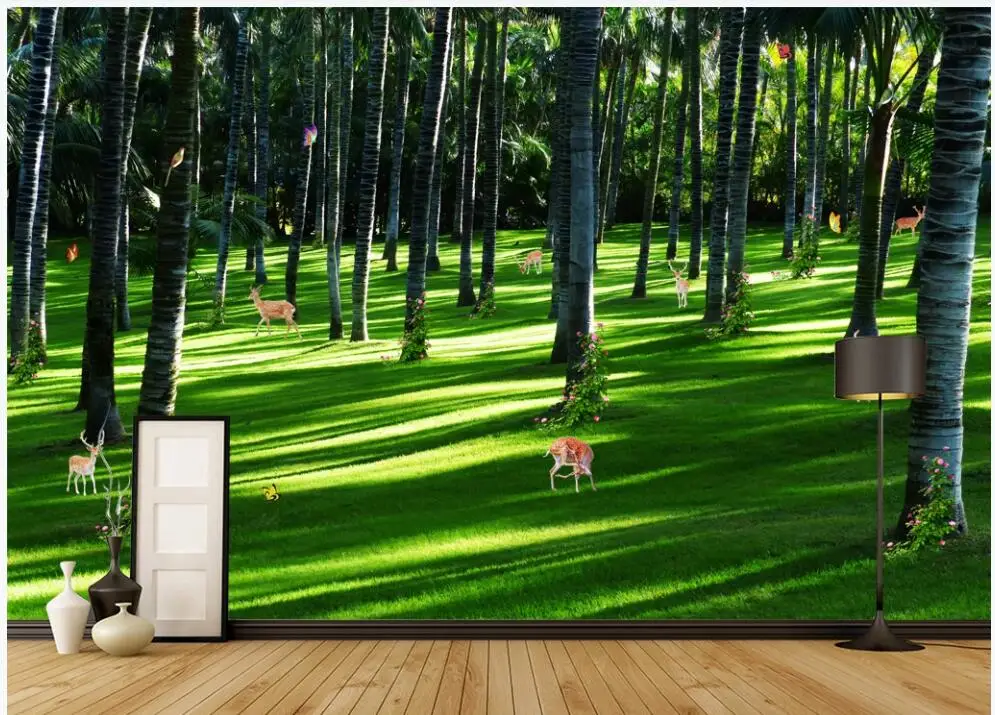 

Custom mural 3d photo wallpaper Forest park elk scenery home decor living room wallpaper for walls 3 d in rolls