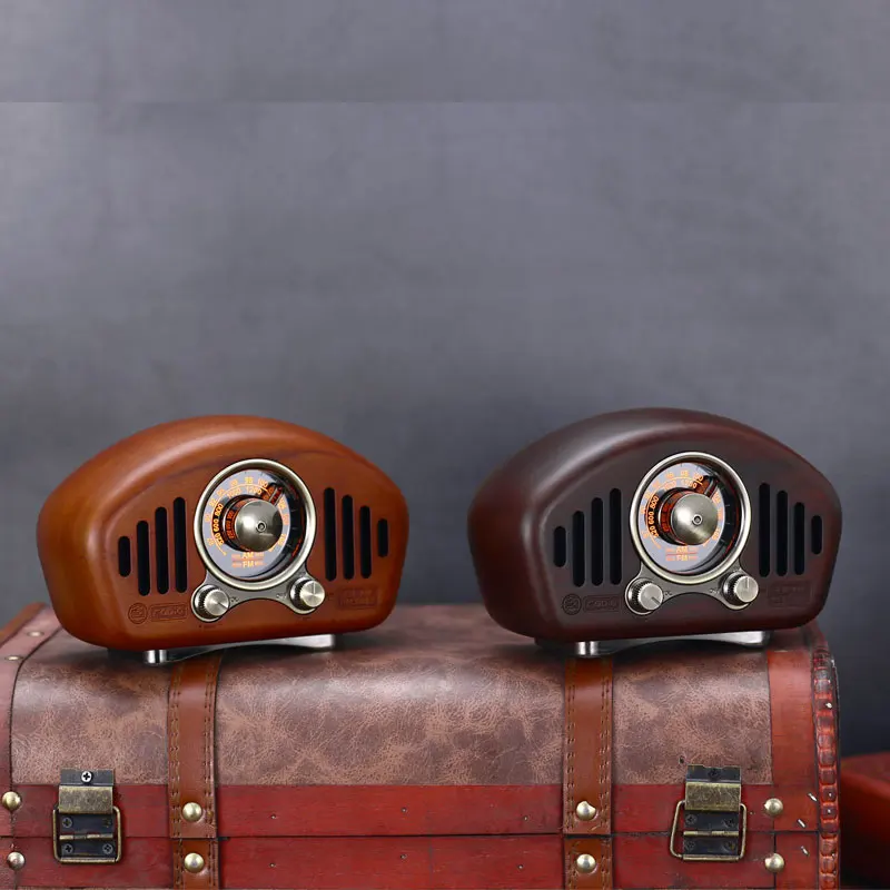 Classic vintage retro Wood FM AM SD MP3 Bluetooth 