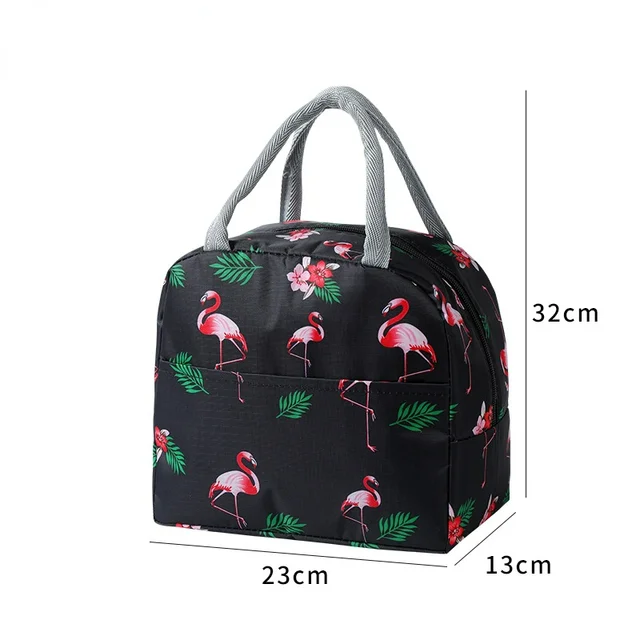 1PCs Fresh Cooler Bags Waterproof Nylon Portable Zipper Thermal Oxford Lunch Bags For Women Convenient Lunch Box Tote Food Bags Q