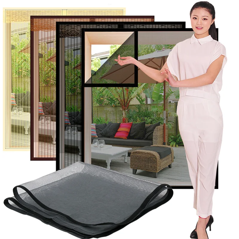 Insect Window Screen Mesh Anti Fly Curtain Tulle Summer Invisible  Mosquito Removable Washable Environmental Protection