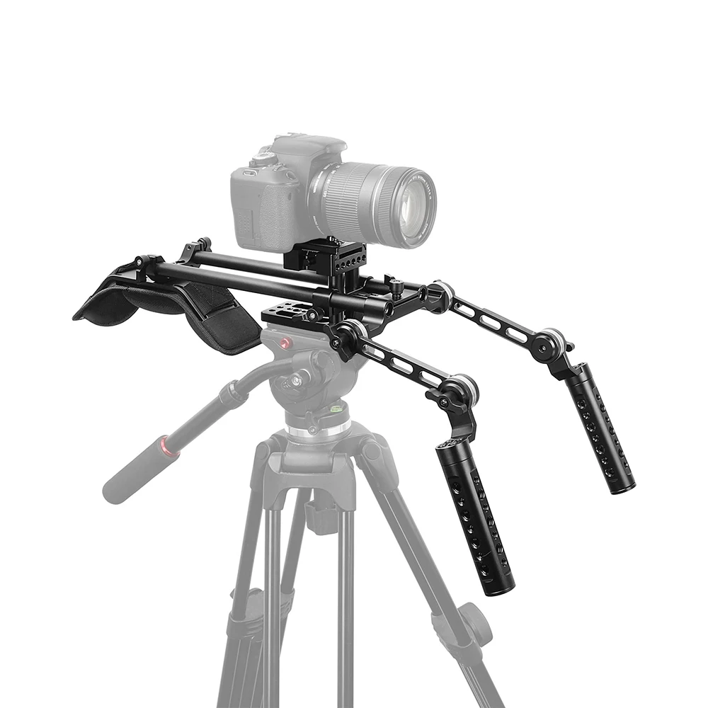 Kayulin Câmera Shoulder Kit com Manfrotto qr Baseplate Rosette Extensão Braço Queijo Handgrip para Dslr Câmera dv Camcorder - Image 2
